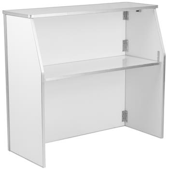 Flash Furniture 4&#39; White Laminate Foldable Bar
