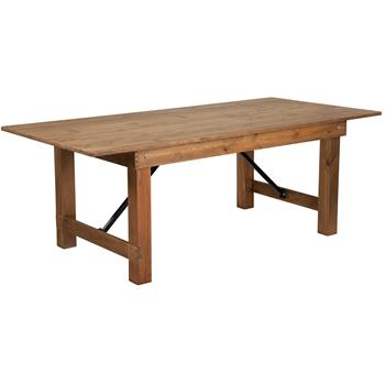 Flash Furniture Hercules Series 7&#39; x 40&quot; Rectangular Antique Rustic Solid Pine Folding Farm Table