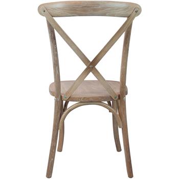 Flash Furniture Advantage Driftwood X-Back Chair