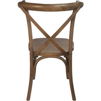 Flash Furniture Advantage Light Brown X-Back Chair