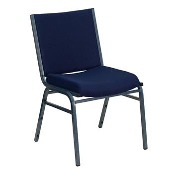 Flash Furniture HERCULES Series Heavy Duty Navy Blue Dot Fabric Stack Chair
