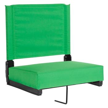 Flash Furniture Grandstand Comfort Seats, Lightweight Stadium Chair, Bright Green