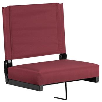 Flash Furniture Grandstand Comfort Seats by Flash with Ultra-Padded Seat in Maroon
