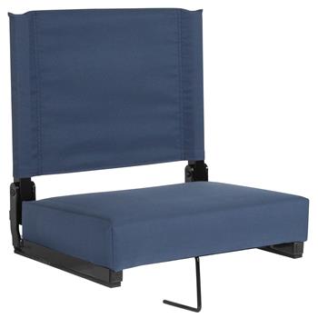 Flash Furniture Grandstand Comfort Seats, Lightweight Stadium Chair, Navy Blue