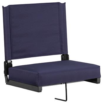 Flash Furniture Grandstand Comfort Seats by Flash with Ultra-Padded Seat in Navy