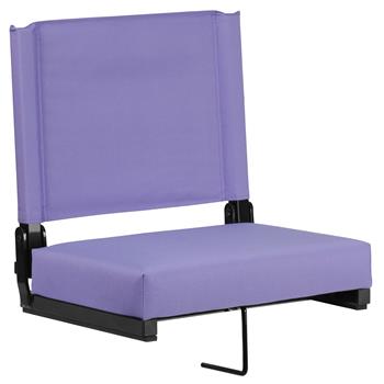 Flash Furniture Grandstand Comfort Seats, Lightweight Stadium Chair, Purple