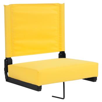 Flash Furniture Grandstand Comfort Seats, Lightweight Stadium Chair, Yellow