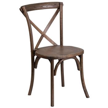 Flash Furniture Hercules Series Stackable Early American Wood Cross Back Chair