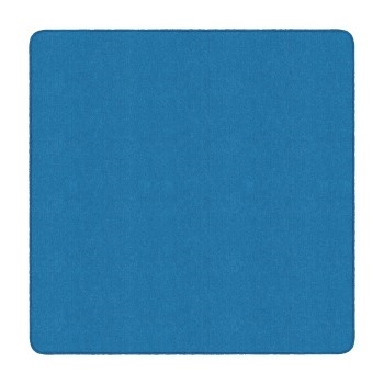 Flagship Carpets Solid Square Rug, Blue Bird, 6&#39; x 6&#39;