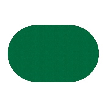 Flagship Carpets Solid Oval Rug, Clover Green, 7&#39; 6&quot; x 12&#39;