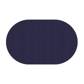Flagship Carpets Solid Oval Rug, Navy, 7&#39; 6&quot; x 12&#39;