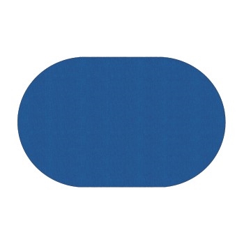 Flagship Carpets Solid Oval Rug, Royal Blue, 7&#39; 6&quot; x 12&#39;