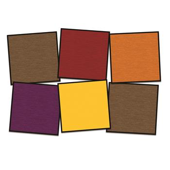 Flagship Carpets Classroom Seating Squares, 15&quot; x 15&quot;, Warm Autumn Tones, Set of 6