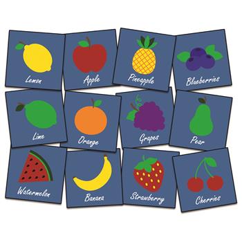 Flagship Carpets Fresh Fruit Seating Squares, 15&quot; x 15&quot;, Multi-Colored, Set of 12