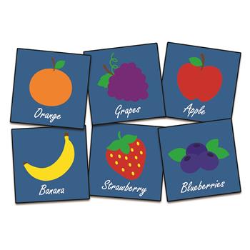 Flagship Carpets Fresh Fruit Seating Squares, 15&quot; x 15&quot;, Multi-Colored, Set of 6