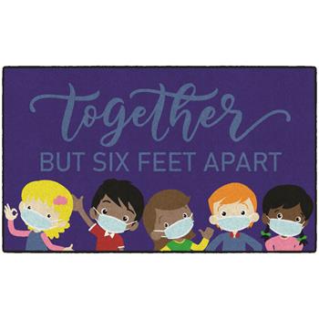 Flagship Carpets Six Feet Apart Classroom Rug, 3&#39; x 5&#39;, Multi-Colored