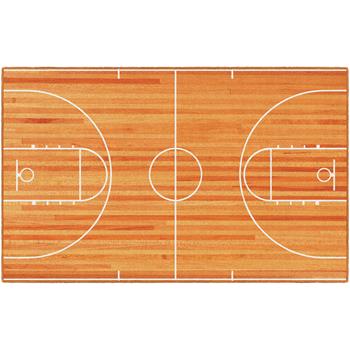 Flagship Carpets Basketball Court Activity Rug, 5&#39; x 8&#39;, Multi-Colored