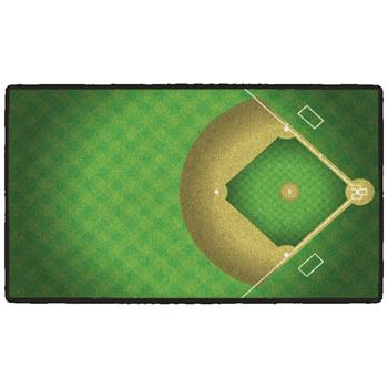 Flagship Carpets Baseball Field Activity Rug, 20&quot; x 34&quot;, Multi-Colored