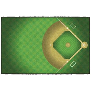Flagship Carpets Baseball Field Activity Rug, 30&quot; x 46&quot;, Multi-Colored