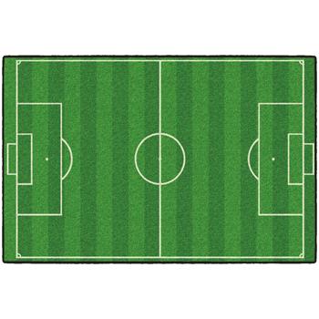 Flagship Carpets Soccer Field Activity Rug, 40&quot; x 60&quot;, Multi-Colored