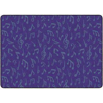 Flagship Carpets Music Note Fun Rug, 6&#39; x 8&#39;4&quot;, Blue