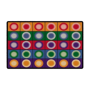 Flagship Carpets Dot Spots Seating Rug, Primary, Rectangle, Seats 30 Children, 7&#39; 6&quot; x 12&#39;