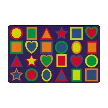 Flagship Carpets Printed All Kinds of Shapes Rug, Primary, Rectangle, Seats 24 Children, 7&#39; 6&quot; x 12&#39;