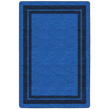 Flagship Carpets Double Border Rug, 7&#39;6&quot;x12&#39;, Blue