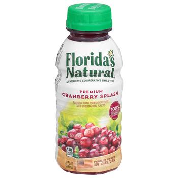 Florida&#39;s Natural Premium Cranberry Splash, 10oz, 24 Bottles/Case