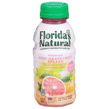 Florida&#39;s Natural Pink Grapefruit Splash, 10oz, 24 Bottles/Case