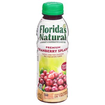 Florida&#39;s Natural Premium Cranberry Splash, 14oz, 12 Bottles/Case