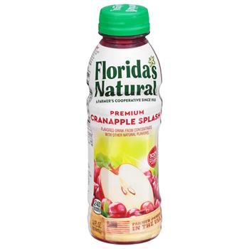 Florida&#39;s Natural Premium Cranapple Splash, 14oz, 12 Bottles/Case
