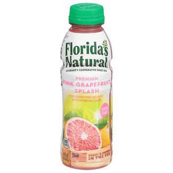 Florida&#39;s Natural Pink Grapefruit Splash, 14oz, 12 Bottles/Case