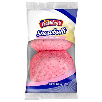 Mrs. Freshley&#39;s&#174; Pink Snowballs, 4.25 oz., 8/BX, 6 BX/CS
