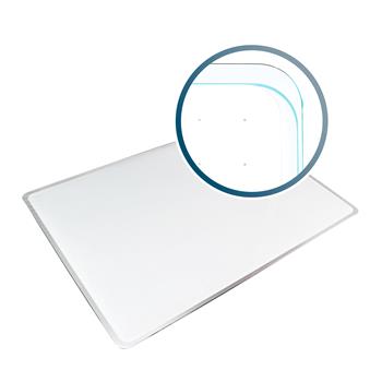 Floortex Viztex&#174; Glacier Multi-Purpose Grid Glass, Dry Erase Board, 17&quot; x 23&quot;, White