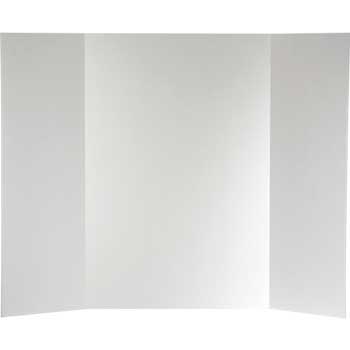 Flipside Premium Project Board, Corrugated, 36&quot; X 48&quot;, White, 24/CT