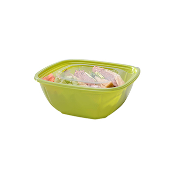 Fineline PET Flat Lid For Large Bowls, Plastic, Square, 9&quot; L x 9&quot; W x 1/4&quot; H, Clear, 150/Case