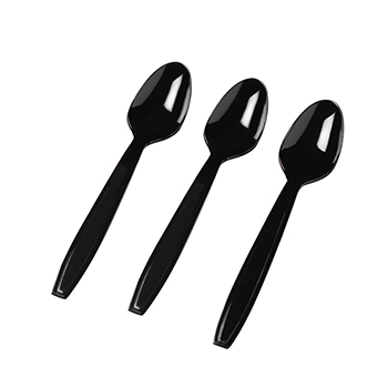 Fineline Extra Heavy Cutlery-Spoons, Black, 1000/CS