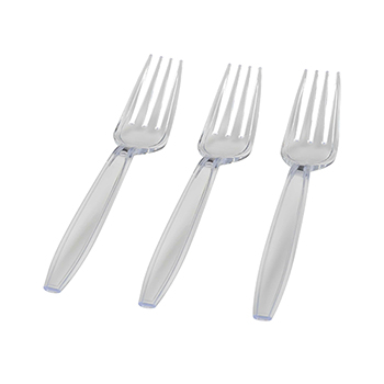 Fineline Forks, Extra Heavy Weight, Plastic, Clear, 1000 Forks/Case