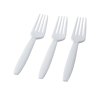 Fineline Forks, Extra Heavy Weight, Plastic, Full Sized, White, 1000 Forks/Case