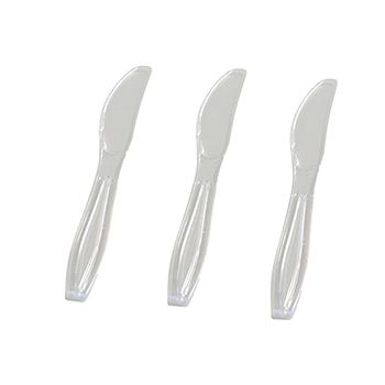 Fineline Extra Heavy Cutlery-Knives, Clear, 1000/CS