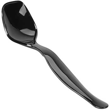 Fineline Solid Serving Spoon, 8.5&quot;, Black, 144/Case