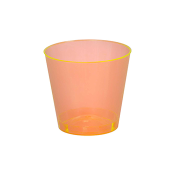 Fineline Shot Glass, 1 oz, Plastic, Orange, 2500/Case