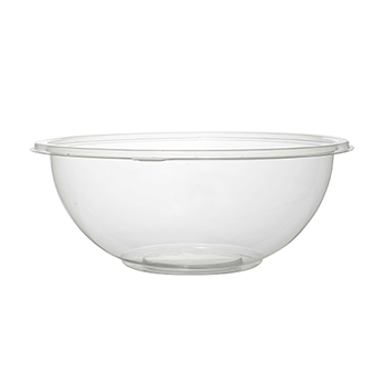 Fineline PET Salad Bowl, Plastic, Round, 32 oz, Clear, 100/Case