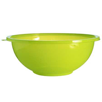 Fineline PET Salad Bowl, Plastic, Round, 32 oz, Green, 100/Case