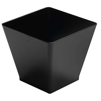 Fineline Tiny Cube Cup, 2 oz, Plastic, Black, 200/Case