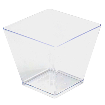 Fineline Tiny Cube Cup, 2 oz, Plastic, Clear, 200/Case