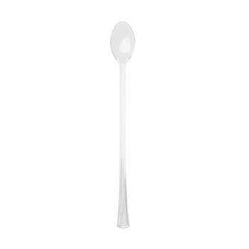 Fineline Cocktail Spoons, Plastic, 6&quot;  L, Clear, 400 Cocktail Spoons/Case