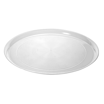 Fineline 16&quot; Supreme Round Tray, Clear, 25/CS