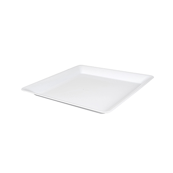 Fineline 12&quot; X 12&quot; Square Polypropylene Platter, White, 25/CS